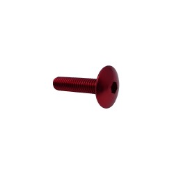 Βίδα Αλουμινίου Πλατί Κεφάλι 6mm X 25mm Χρώμα Κόκκινο