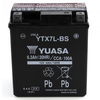 Μπαταρία YTX7L-BS Ανοιχτού Τύπου με Υγρά Yuasa 12v 6Ah