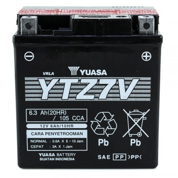 Μπαταρία YTZ7V Κλειστού Τύπου με Υγρά 12v 6.3Ah Yuasa