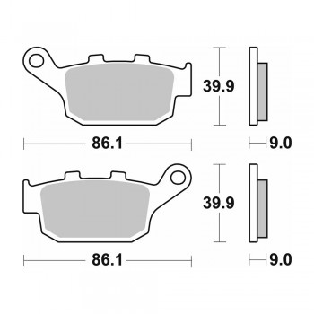 Τακάκια FA496 Πίσω Honda CB500F/X 13-18/CBR 500 13-18/NC 750D 881HF SBS