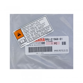 Αυτοκόλλητο Warning Label Γνήσιο Yamaha 5RU-21568-01