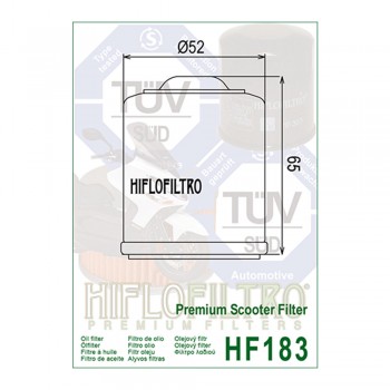 Φίλτρο Λαδιού HF183 Hiflo