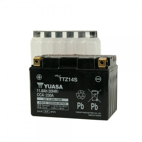 Μπαταρία YTZ14S/TTZ14S Yuasa Κλειστού Τύπου με Υγρά 12v 11.2Ah