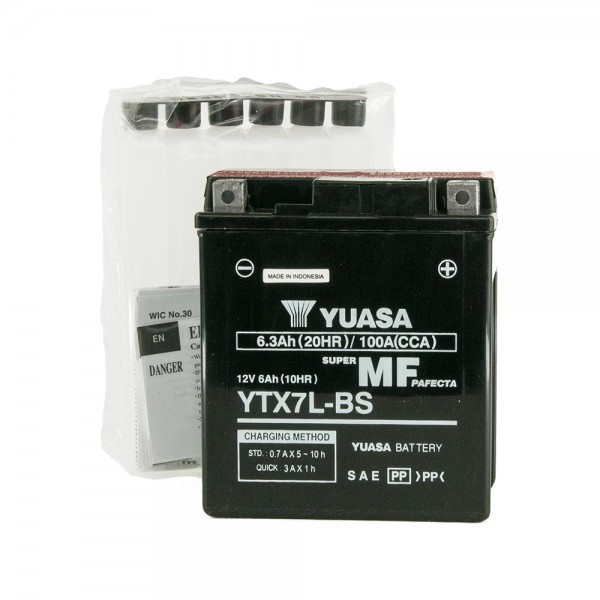 Μπαταρία YTX7L-BS Yuasa 12v 6Ah Μαύρο Κουτί