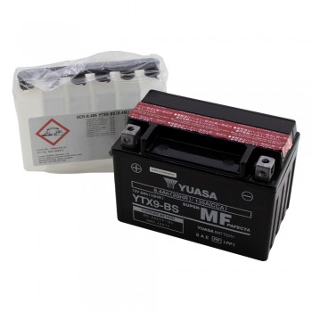 Μπαταρία YTX9-BS Κλειστού Τύπου με Υγρά Yuasa 12v 8Ah Μαύρο Κουτί