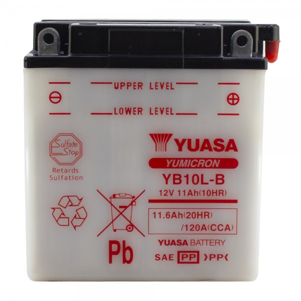 Μπαταρία YB10L-B Ανοιχτού τύπου με Υγρά 12v 11.6Ah Yuasa