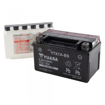 Μπαταρία YTX7A-BS Κλειστού Τύπου με Υγρά Yuasa 12v 6Ah