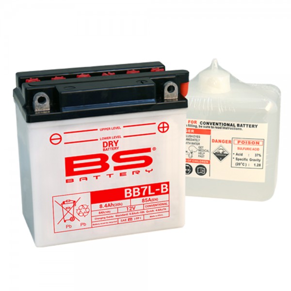 Μπαταρία BB7L-B/YB7L-B Ανοιχτού Τύπου με Υγρά BS-BATTERY 12v 8.4Ah