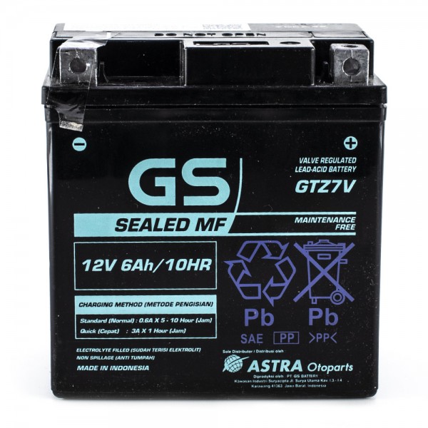 Μπαταρία YTZ7V Gel (-+) GS 12v 6Ah