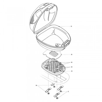 Βαλίτσα 30Lt MC29 Μαύρη με Κόκκινο Motocase