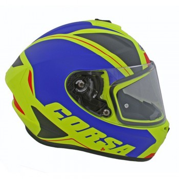 Κράνος CN112 Blade Fullface Χρώμα Μπλε/Κίτρινο Fluo Ματ 24 Corsa