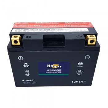 ΜΠΑΤΑΡΙΑ  YT9B-BS 12V 8AH ΜΕ ΥΓΡΑ HAIJIU HHT9B-BS (150-70-105)