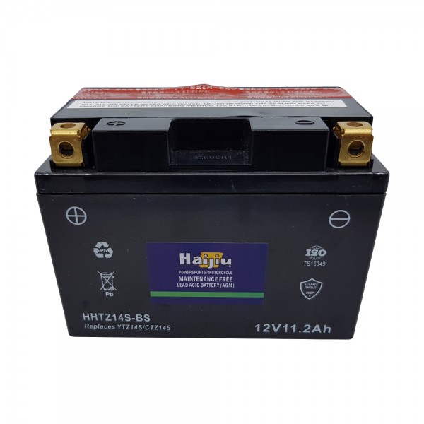 ΜΠΑΤΑΡΙΑ  YTZ14S-BS 12V 11.2AH ΜΕ ΥΓΡΑ HAIJIU HHTZ14S-BS (150-87-110)