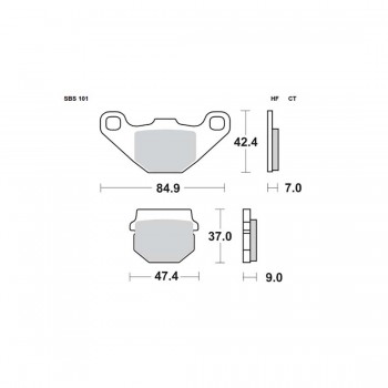 ΤΑΚΑΚΙΑ SBS 101HF SFA083 SCOOTER 50-124CCM