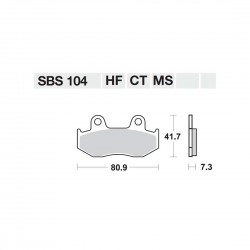 ΤΑΚΑΚΙΑ SBS 104HM FA92-323/2 SCOOTER 50-124CCM