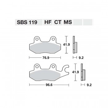 ΤΑΚΑΚΙΑ SBS 119CT FA197 MAXI SCOOTER 125-249CCM