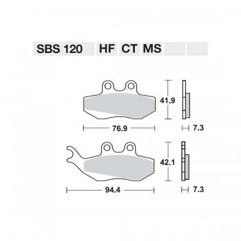 ΤΑΚΑΚΙΑ SBS 120HF SFA194 SCOOTER 50-125CCM