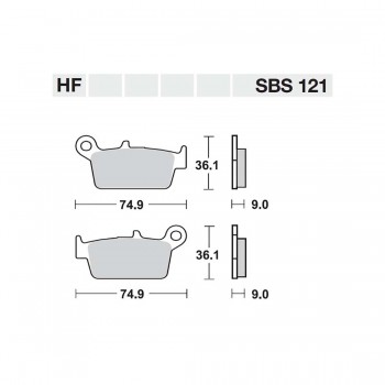 ΤΑΚΑΚΙΑ SBS 121HF FA131/3 SCOOTER 50-124CCM