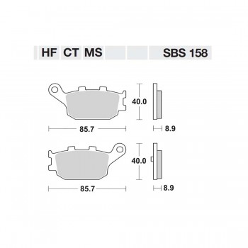 ΤΑΚΑΚΙΑ SBS 158MS FA358 MAXI SCOOTER 250-600CCM