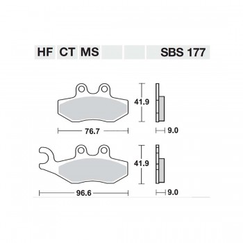 ΤΑΚΑΚΙΑ SBS 177HF FA353 SCOOTER 50-124CCM