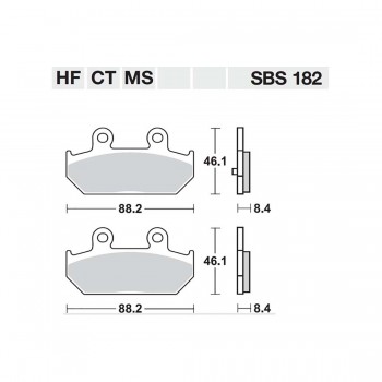 ΤΑΚΑΚΙΑ SBS 182HF FA412 SCOOTER 50-124CCM