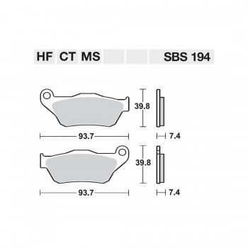 ΤΑΚΑΚΙΑ SBS 194HF FA430 SCOOTER 50-124CCM