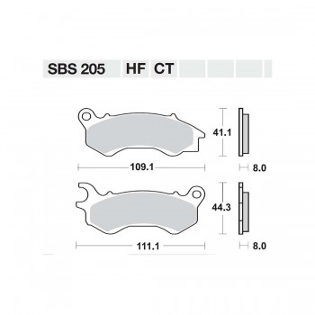 ΤΑΚΑΚΙΑ SBS 205HF FA603 FR SCOOTER 50-124CCM,PCX125