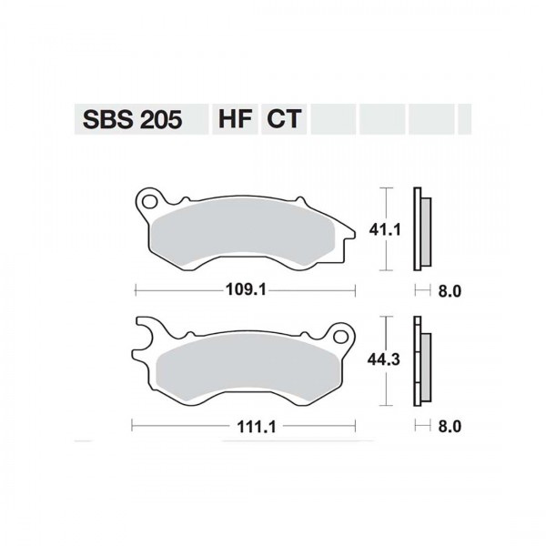 ΤΑΚΑΚΙΑ SBS 205HM FA603 FR SCOOTER 50-124CCM,PCX125