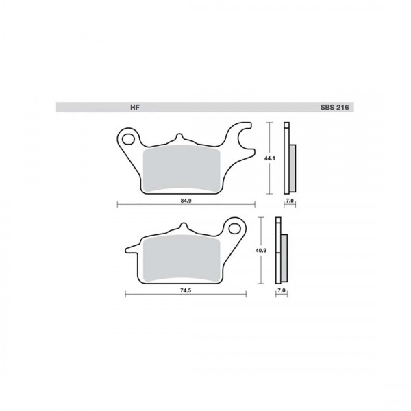 ΤΑΚΑΚΙΑ SBS 216HF SFA625 WAVE110i,SUPRA-X125i HELMIN(FR)