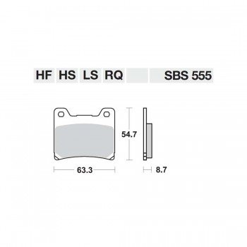 ΤΑΚΑΚΙΑ SBS 555HF FA88 STD FR/RR