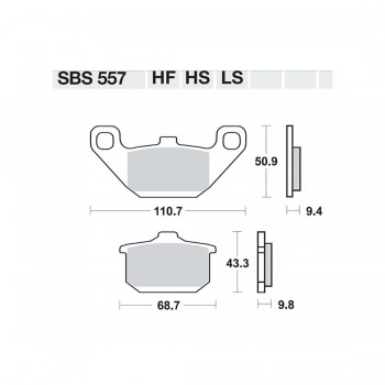 ΤΑΚΑΚΙΑ SBS 557HF FA85 STD FR/RR