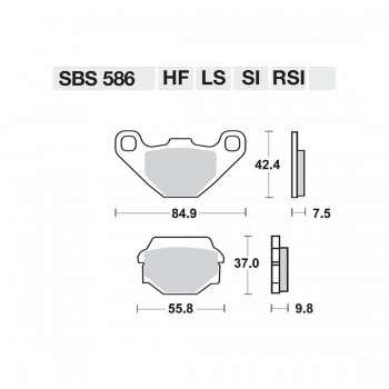 ΤΑΚΑΚΙΑ SBS 586HF FA67 STD FR/RR