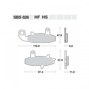 ΤΑΚΑΚΙΑ SBS 626HF FA147 STD FR/RR