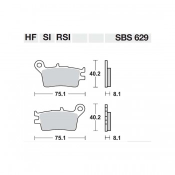 ΤΑΚΑΚΙΑ SBS 629HF FA153 STD FR/RR