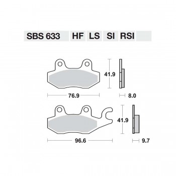 ΤΑΚΑΚΙΑ SBS 633HF FA165/2 STD FR/RR