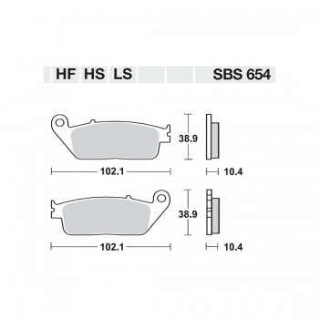 ΤΑΚΑΚΙΑ SBS 654HF FA196 STD FR/RR