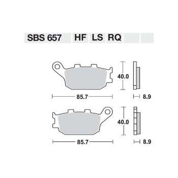 ΤΑΚΑΚΙΑ SBS 657HF FA174 STD FR/RR