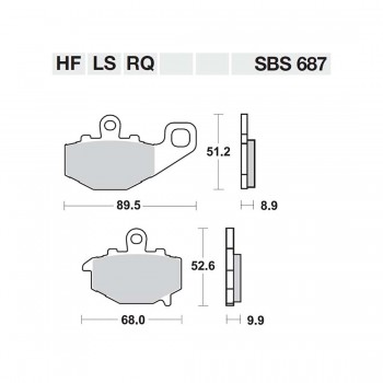 ΤΑΚΑΚΙΑ SBS 687HF FA192 STD RR