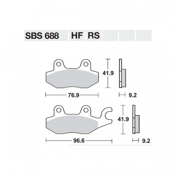 ΤΑΚΑΚΙΑ SBS 688HF FA197 STD FR/RR TARGET125