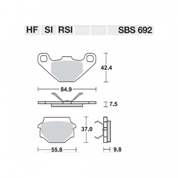 ΤΑΚΑΚΙΑ SBS 692HF FA251 STD FR/RR