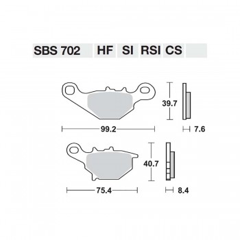 ΤΑΚΑΚΙΑ SBS 702HF FA230-FA396 STD FR/RR