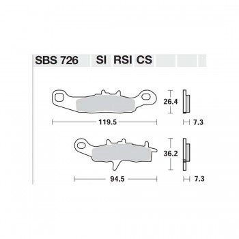 ΤΑΚΑΚΙΑ SBS 726RSI FA258 MX ATV RACING