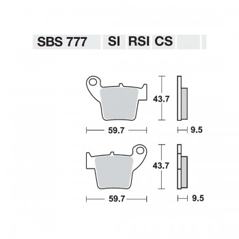 ΤΑΚΑΚΙΑ SBS 777RSI FA346 MX ATV SINTER RACING