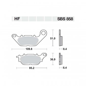 ΤΑΚΑΚΙΑ SBS 858HF FA464 STD FR/RR CRYPTON110,CRYPTONX-135