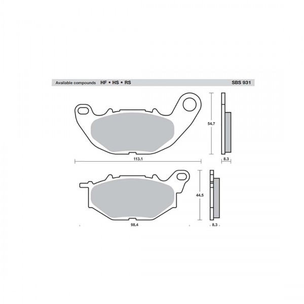 ΤΑΚΑΚΙΑ SBS 931RS RACING ΕΜΠΡΟΣ YZF250R25,YZF321R3,MT-03/321,MT-25/250