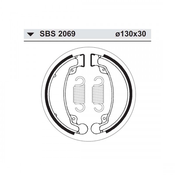 ΣΙΑΓΩΝΕΣ SBS 2069/H310 130X30 RR CM185/200/250,REBEL250CMX,DAELIM50/100/125 RR