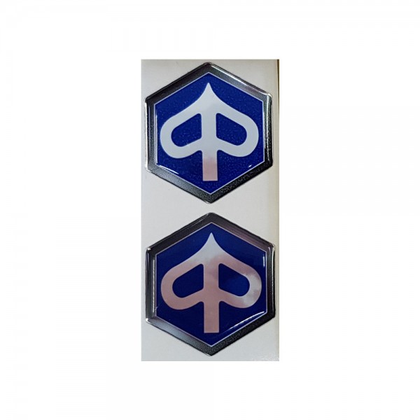 Αυτοκόλλητο Ανάγλυφο Διπλό Logo Piaggio 7.5x3