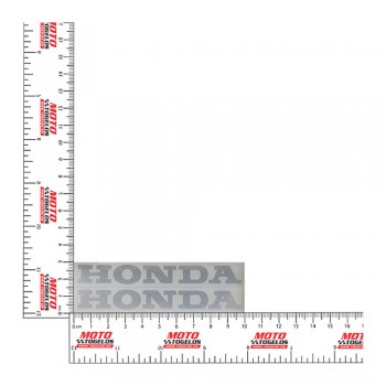 Αυτοκόλλητο Honda Διπλό Ανάγλυφο Χρώμα Άσπρο 10x3cm