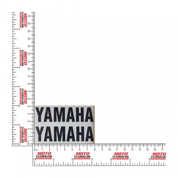 Αυτοκόλλητο Yamaha Διπλό Ανάγλυφο Χρώμα Ασημί 8x5cm