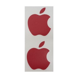 Αυτοκόλλητο Logo Apple 2τμχ Χρώμα Κόκκινο 13x6